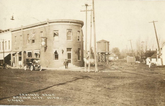Brown City - Old Post Card Photo (newer photo)